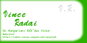 vince radai business card